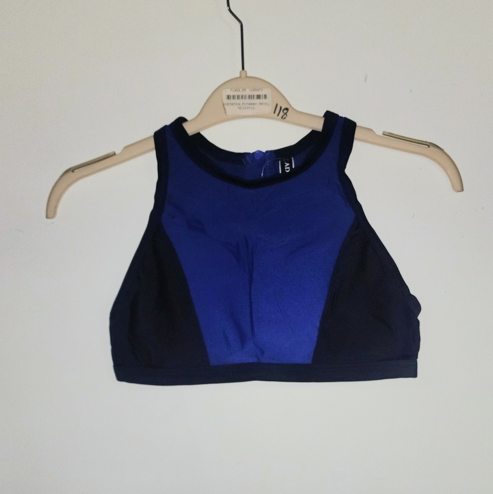 NWT- ADORE ME Blue and Black Sports Bra Sz 0X